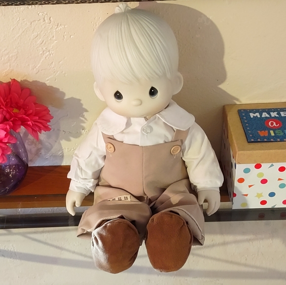 Vintage 1981 Big Precious Moments Enesco Porcelain Mikey Doll 17" Tall😍 - Picture 11 of 15